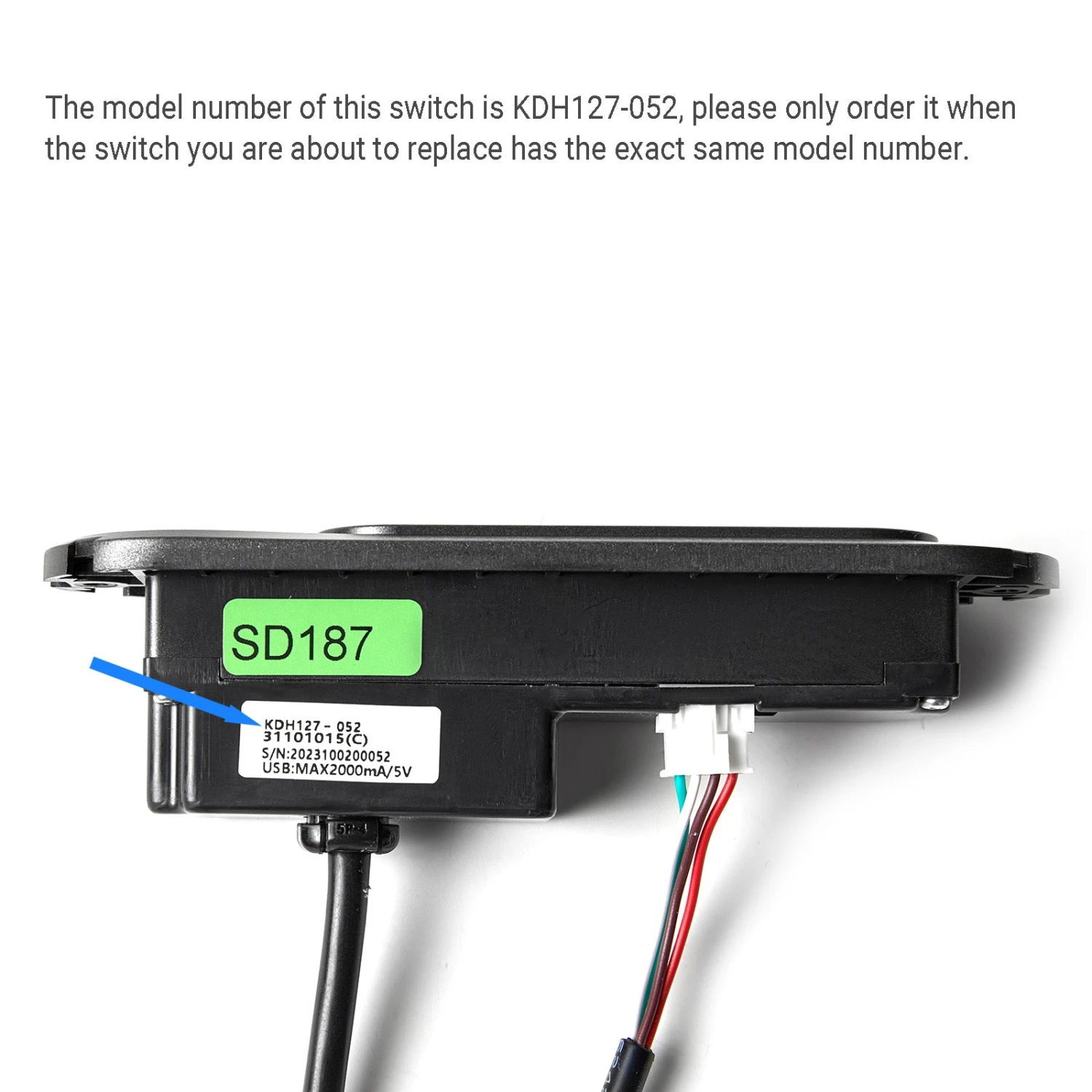 KDH127-052 5 Button Switch For Power Recliner Or Lift Chair With USB Charging Port 3 KDH127-052 5 Button Switch For Power Recliner Or Lift Chair With USB Charging Port - Image 3