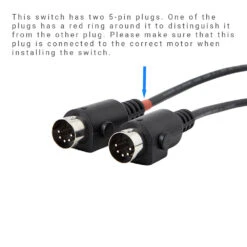 KDH104B-001 4 Button Switch For Power Recliner Or Lift Chair With Dual 5 Pin Plug -Home Tools Shop 0425