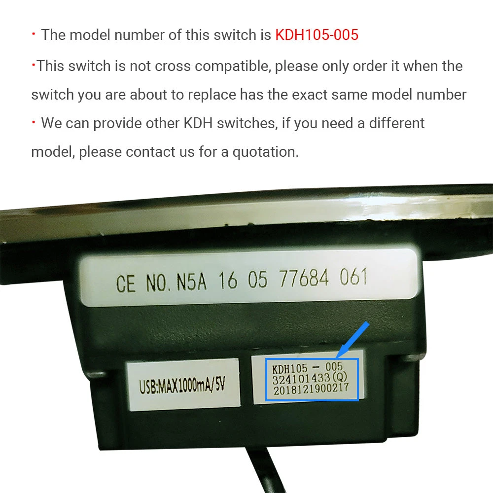 KDH105-005 2 Button Switch For Power Recliner Or Lift Chair With USB Port And 5 Pin Plugs 3 KDH105-005 2 Button Switch For Power Recliner Or Lift Chair With USB Port And 5 Pin Plugs - Image 3