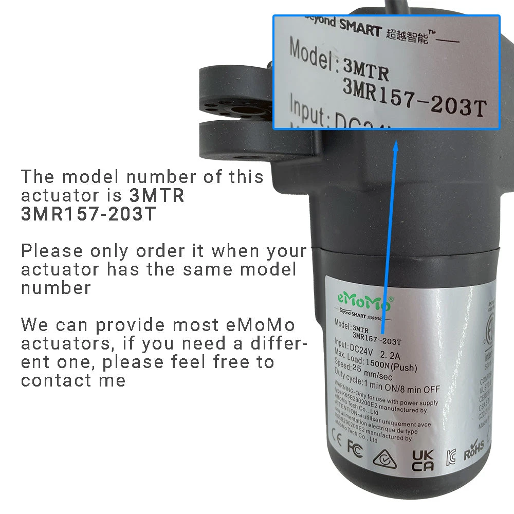 EMoMo 3MTR 3MR157-203T Linear Actuator For Recliner/lift Chair 2 EMoMo 3MTR 3MR157-203T Linear Actuator For Recliner/lift Chair - Image 2
