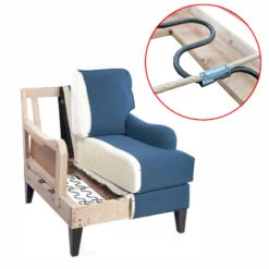 Saggy Sofa Repair Kit Zig-Zag Spring Paper Wrapped Balance Wire 33ft + 40 Clips