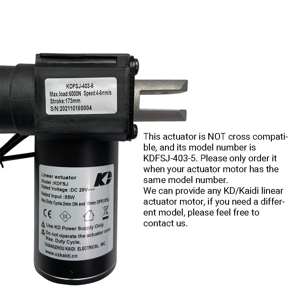 Kaidi KDFSJ-403-5 Linear Actuator Motor For Recliner/Lift Chair 2 Kaidi KDFSJ-403-5 Linear Actuator Motor For Recliner/Lift Chair - Image 2