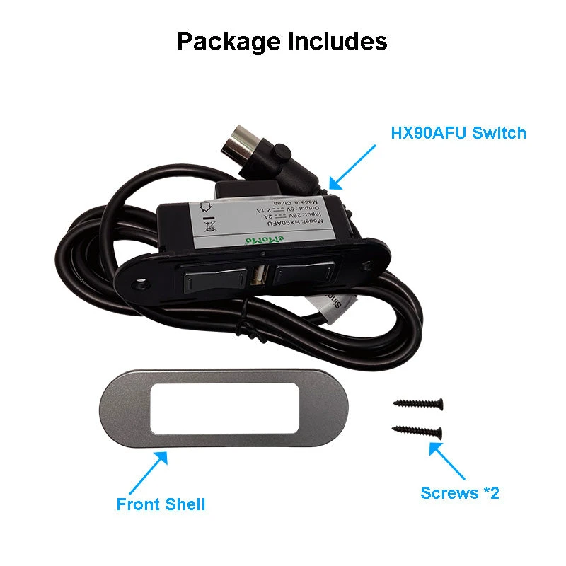 EMoMo HX90AFU Recliner Switch 2 Button 5 Pin With USB Port 3 EMoMo HX90AFU Recliner Switch 2 Button 5 Pin With USB Port - Image 3