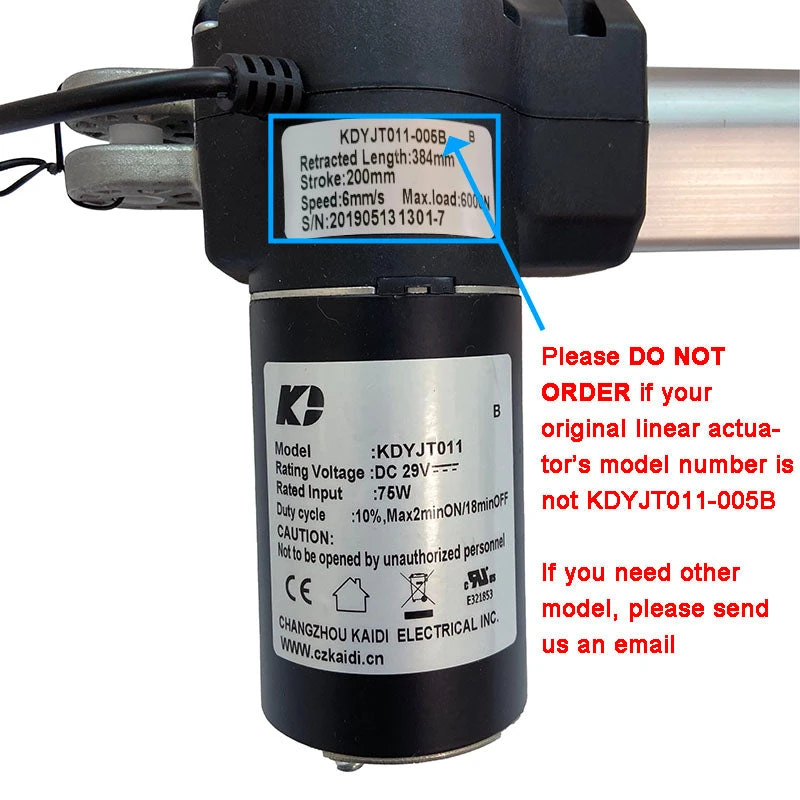 KDYJT011-005B B Kaidi Linear Actuator For Power Recliner Lift Chair 2 KDYJT011-005B B Kaidi Linear Actuator For Power Recliner Lift Chair - Image 2