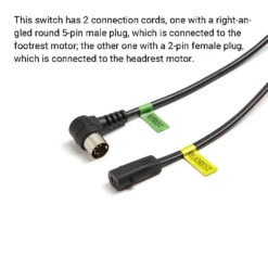 DL-SK-091-D2-01 5 Button Switch For Recliner Lift Chair -Home Tools Shop 3X4A1985