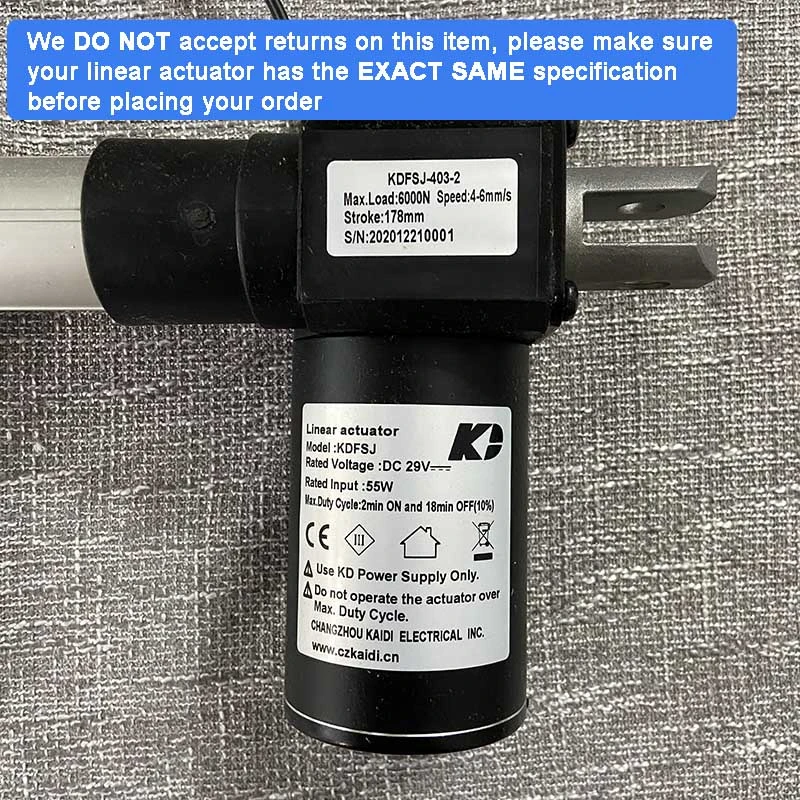 KDFSJ-403-2 Kaidi Linear Actuator Power Recliner Lift Chairs Motor Replacement 3 KDFSJ-403-2 Kaidi Linear Actuator Power Recliner Lift Chairs Motor Replacement - Image 3