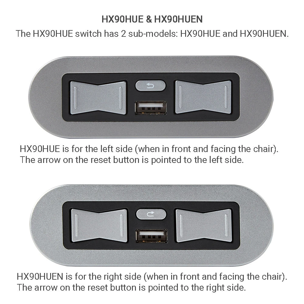 EMoMo HX90HUE/HX90HUEN Switch 5 Button 5 Pin With USB Port For Lift Chair And Power Recliner 4 EMoMo HX90HUE/HX90HUEN Switch 5 Button 5 Pin With USB Port For Lift Chair And Power Recliner - Image 4