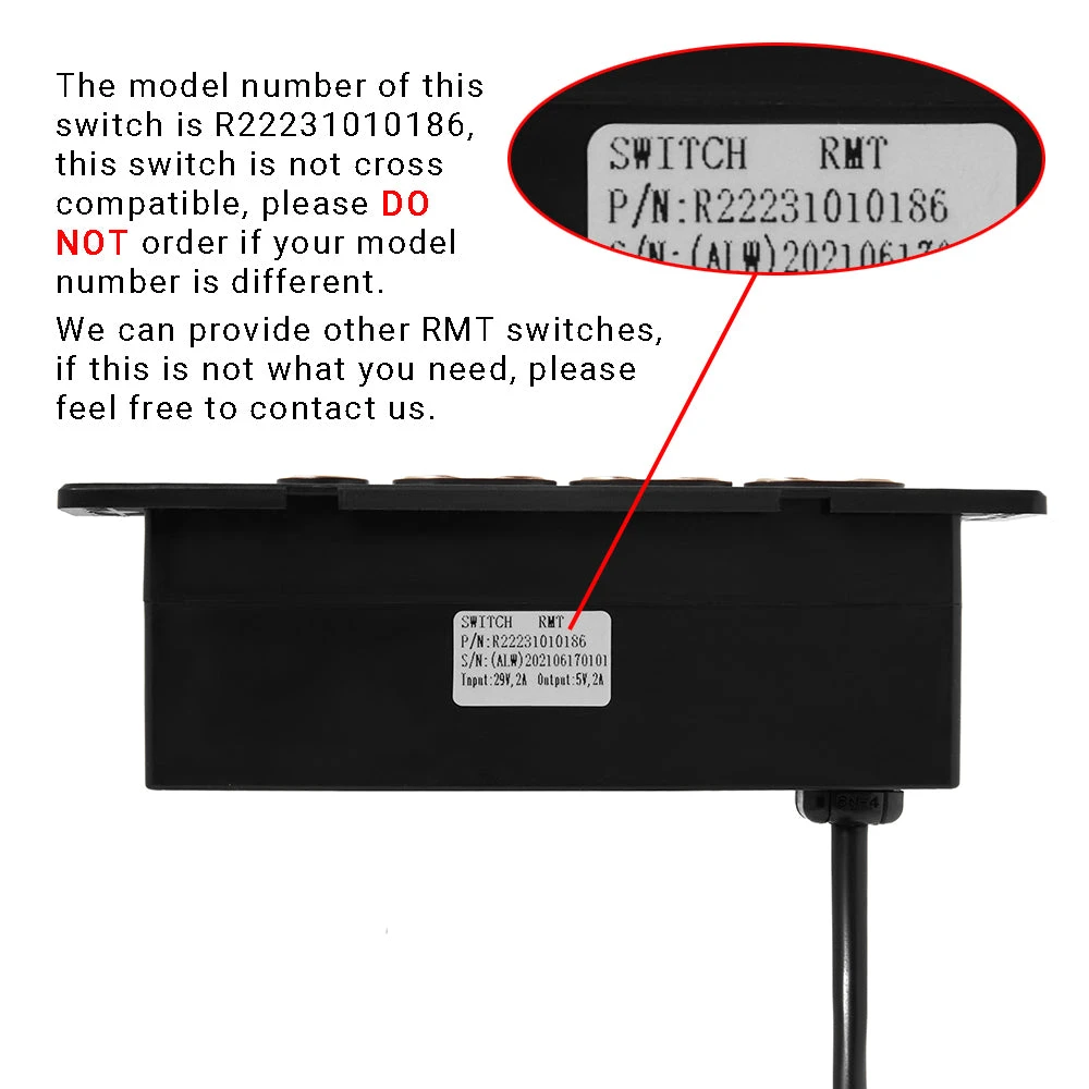 RMT R22231010186 Recliner Side Switch 7 Button With USB 2 RMT R22231010186 Recliner Side Switch 7 Button With USB - Image 2