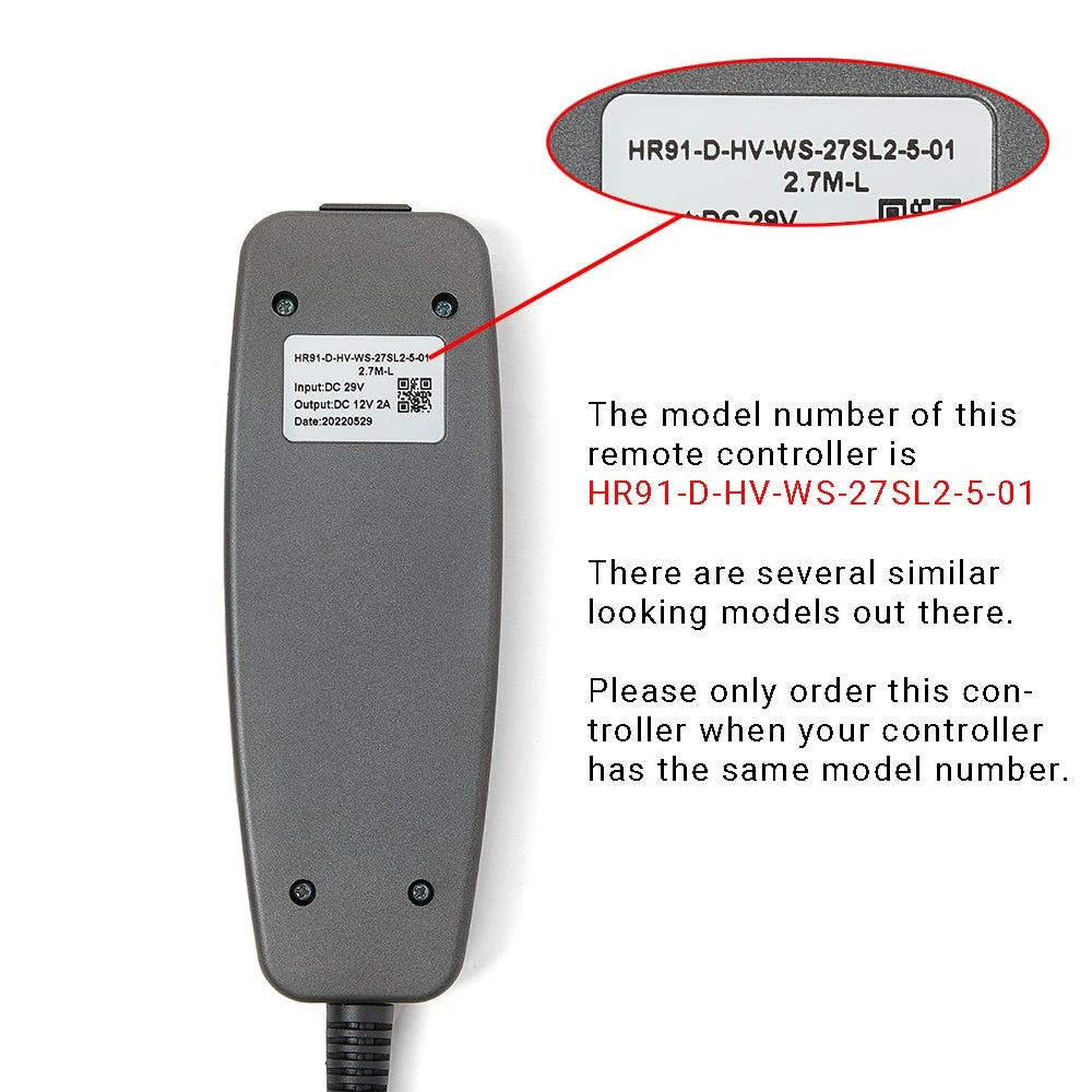 HR91-D-HV-WS-27SL2-5-01 Remote Controller For Recliner Chairs 11 Buttons 8 Pin Plug W/ Control Box 2 HR91-D-HV-WS-27SL2-5-01 Remote Controller For Recliner Chairs 11 Buttons 8 Pin Plug W/ Control Box - Image 2