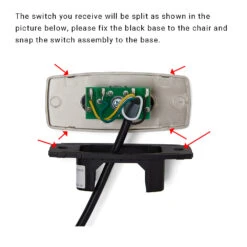 OKIN JLDK.59.02.01 2 Button Recliner Switch 6 OKIN JLDK.59.02.01 2 Button Recliner Switch -Home Tools Shop IMG 6116