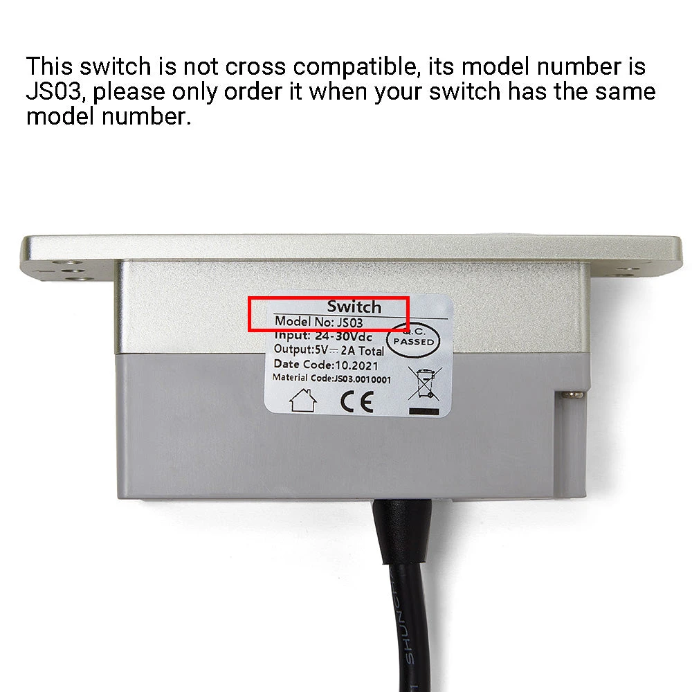 JS03 2 Button Switch For Recliner/Lift Chair W/USB 2 JS03 2 Button Switch For Recliner/Lift Chair W/USB - Image 2