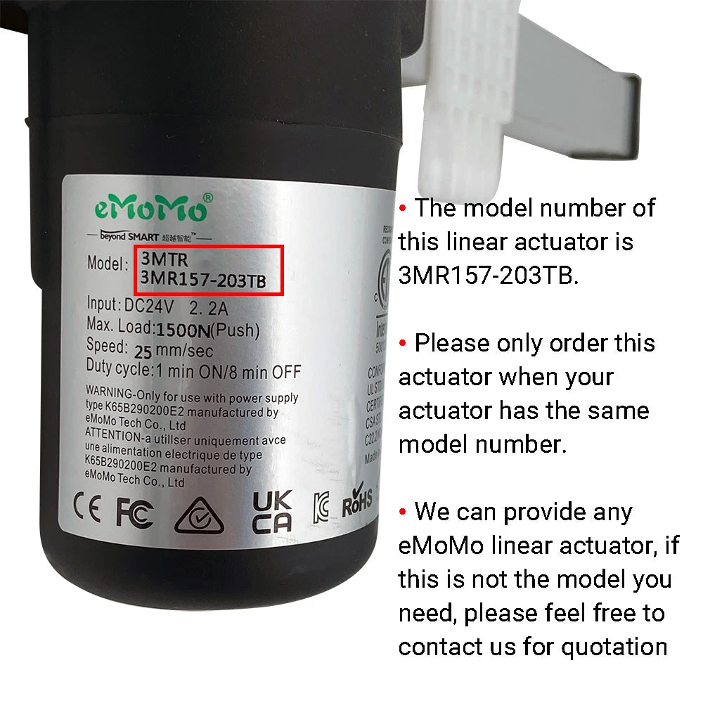 EMoMo 3MTR 3MR157-203TB Linear Actuator For Power Recliner Lift Chair 2 EMoMo 3MTR 3MR157-203TB Linear Actuator For Power Recliner Lift Chair - Image 2