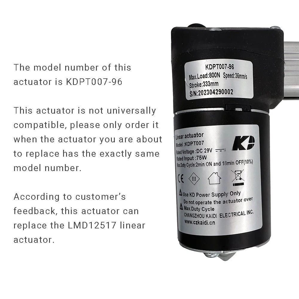 Kaidi KDPT007-96 Linear Actuator For Recliner/lift Chair 2 Kaidi KDPT007-96 Linear Actuator For Recliner/lift Chair - Image 2