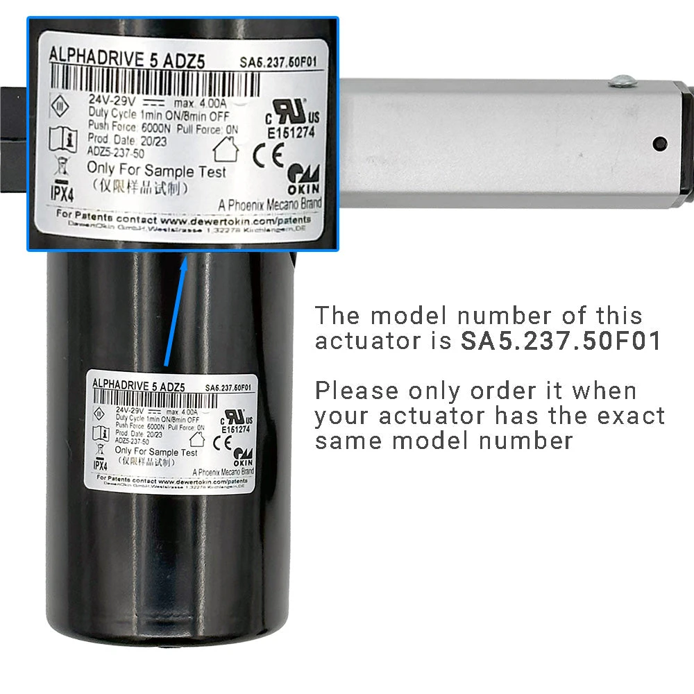 AlphaDrive 5 ADZ5 SA5.237.50F01 Linear Actuator For Recliner/Lift Chair 2 AlphaDrive 5 ADZ5 SA5.237.50F01 Linear Actuator For Recliner/Lift Chair - Image 2