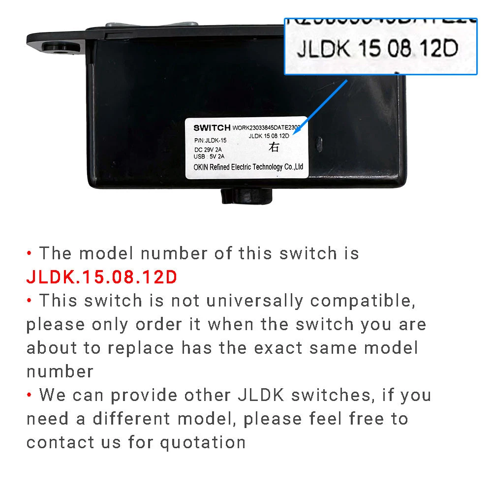 OKIN JLDK.15.08.12D Switch For Recliner Lift Chair 5 Buttons 5 Pin With USB 2 OKIN JLDK.15.08.12D Switch For Recliner Lift Chair 5 Buttons 5 Pin With USB - Image 2