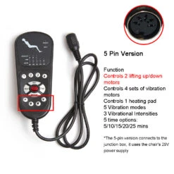 Replacement Massage Function Remote Handset Controller For Recliner Lift Chair 10 Replacement Massage Function Remote Handset Controller For Recliner Lift Chair -Home Tools Shop S3